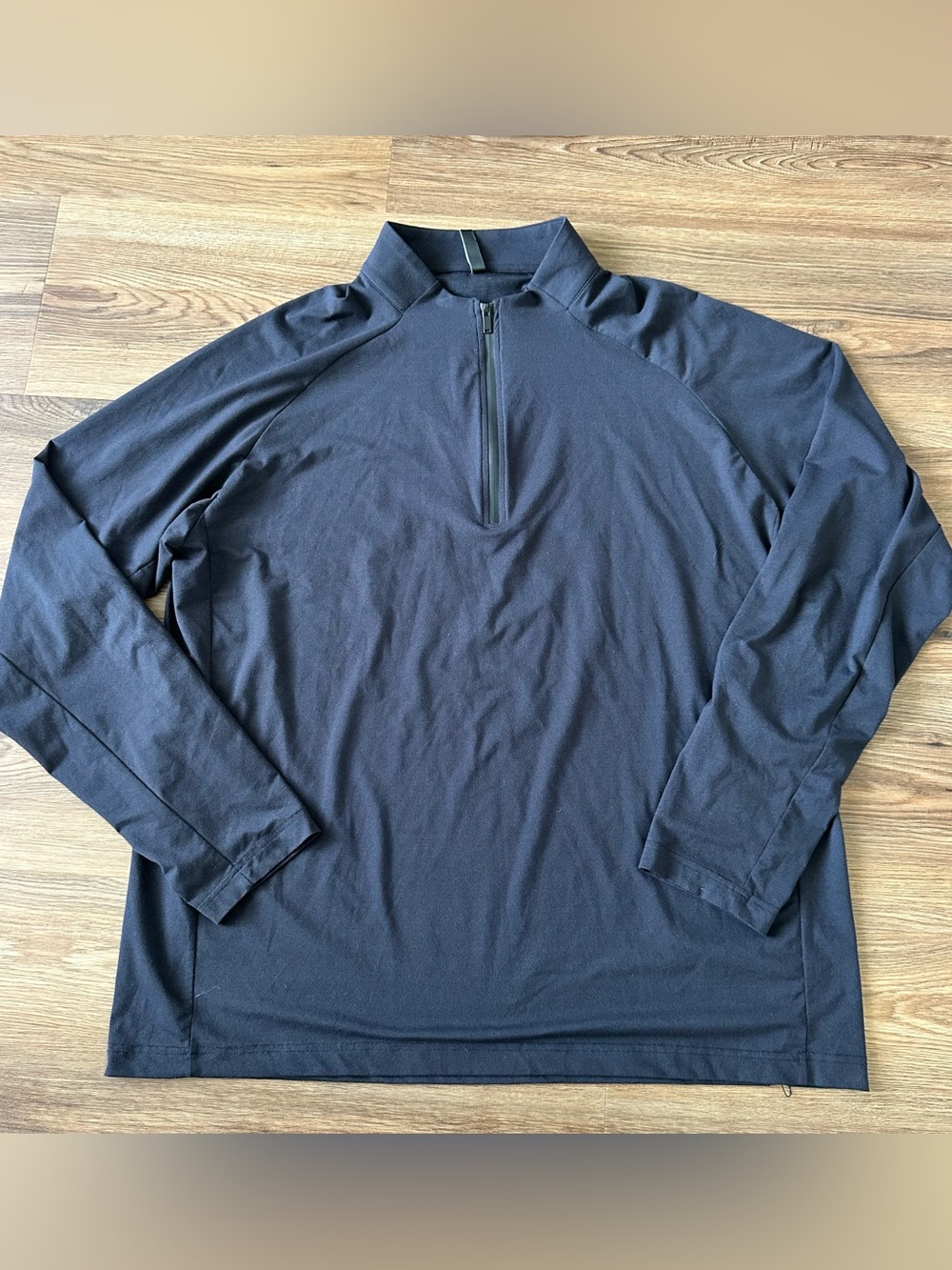 Asher Golf 1/4 Zip Performance Long Sleeve Pullover Black Men’s XXL Shirt Preppy